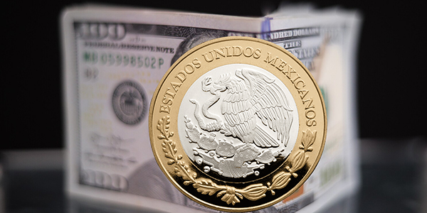 The Mexican peso posted a 1.93% appreciation in the first half