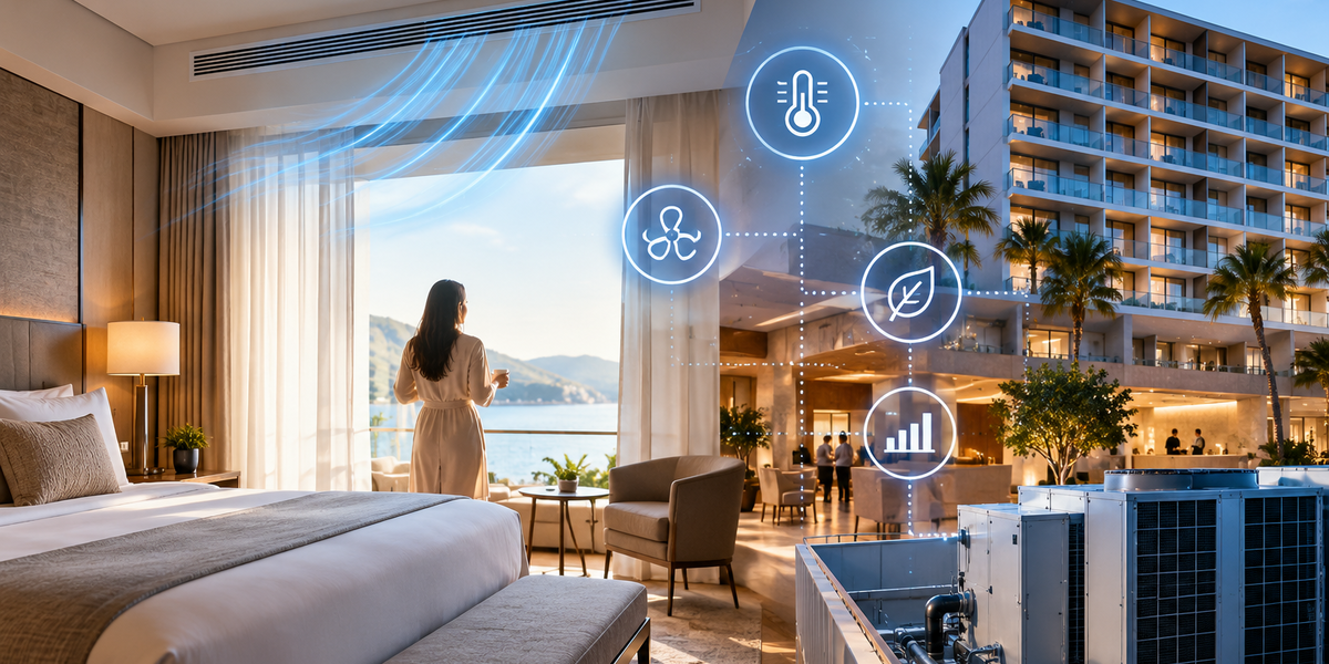 La climatización representa uno de los principales componentes del consumo eléctrico de los hoteles