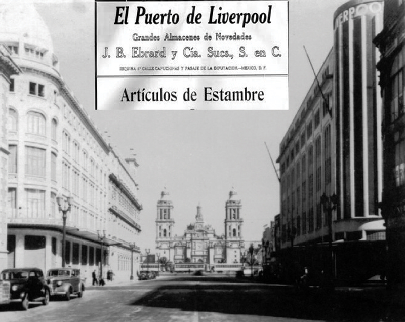 En 1936 se inauguró el edificio Liverpool en el centro de la Ciudad de México. 