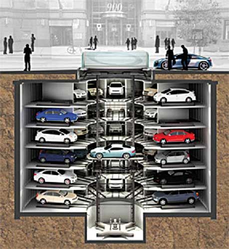 El estacionamiento subterráneo permite uso intensivo de calles.
