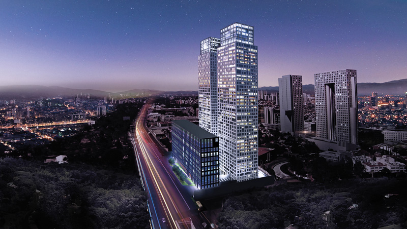 Real Estate Market &amp; Lifestyle,Real Estate, Propuestas y Apuestas por México,Enrique Téllez, Aqwa Bosques. Cuenta con torres de 45 niveles.