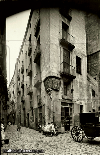 Carrers Atget. Calle Palma de San Justo. Barcelona, c.1910