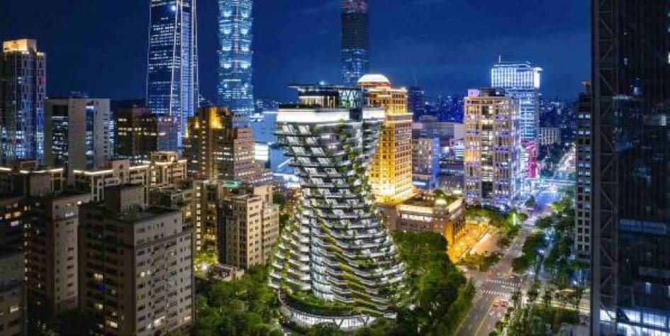 Conoce esta torre residencial que forma un bosque vertical en Taipéi