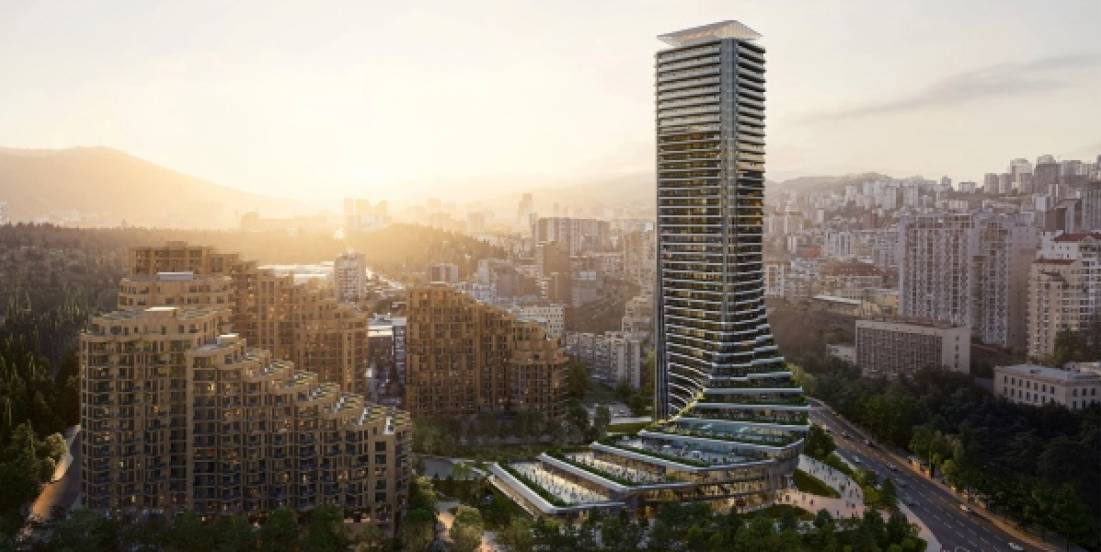 Torre Cityzen: Un rascacielos que se funde con la naturaleza en Tbilisi