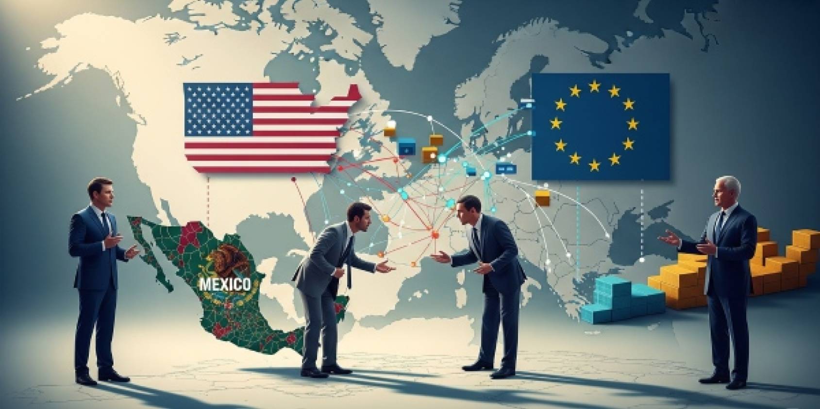 Regresa presión comercial: Trump anuncia aranceles del 30% a México y la UE