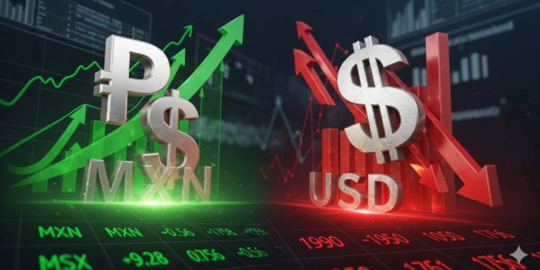 Peso se aprecia 0.69% por expectativa de recortes de tasas de la Fed