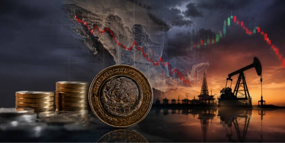 Peso cae frente al dólar tras recorte de Moody’s y tensión en Oriente Medio