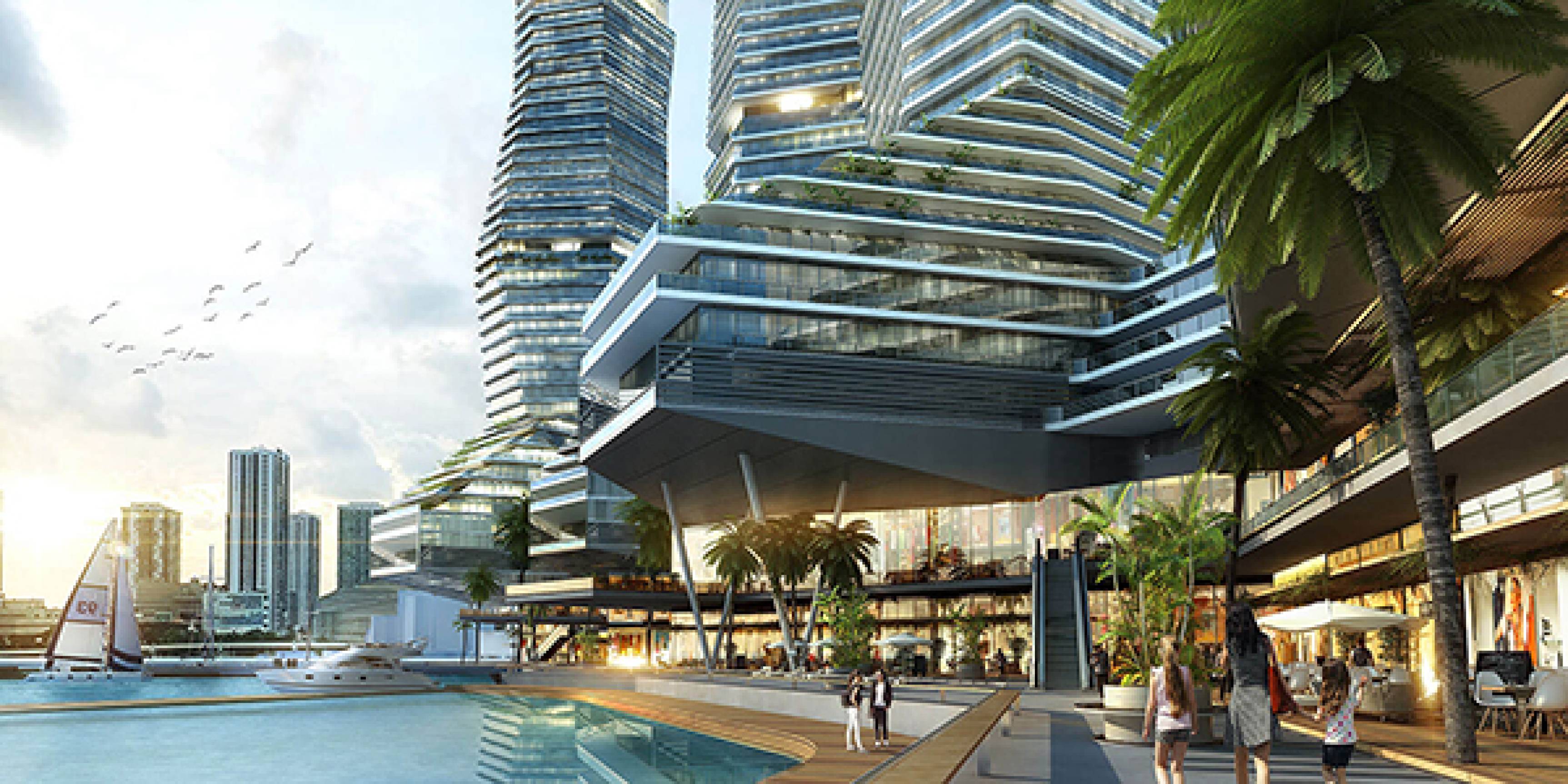 Gómez Platero propone cuatro torres para transformar la bahía de Miami