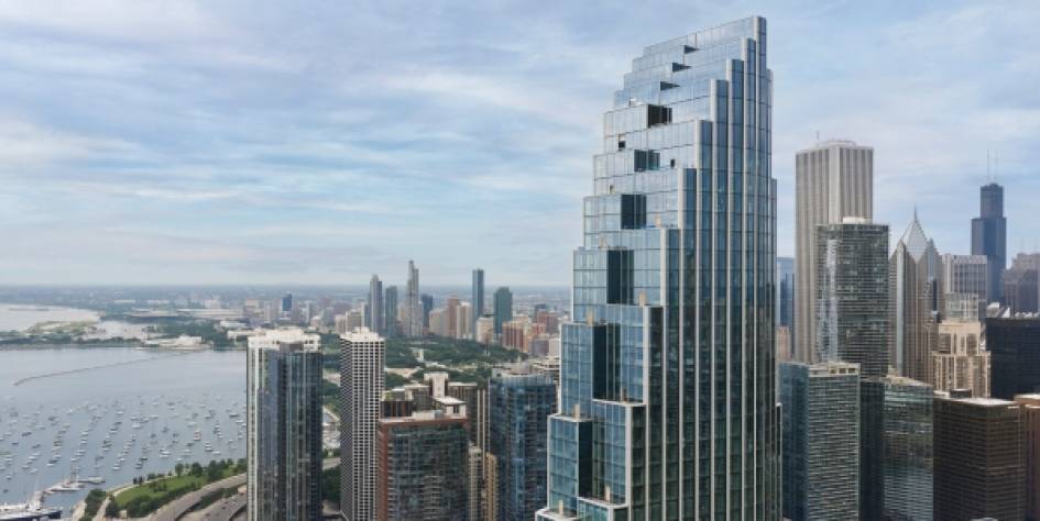 SOM diseña una torre de 72 pisos frente al lago Michigan
