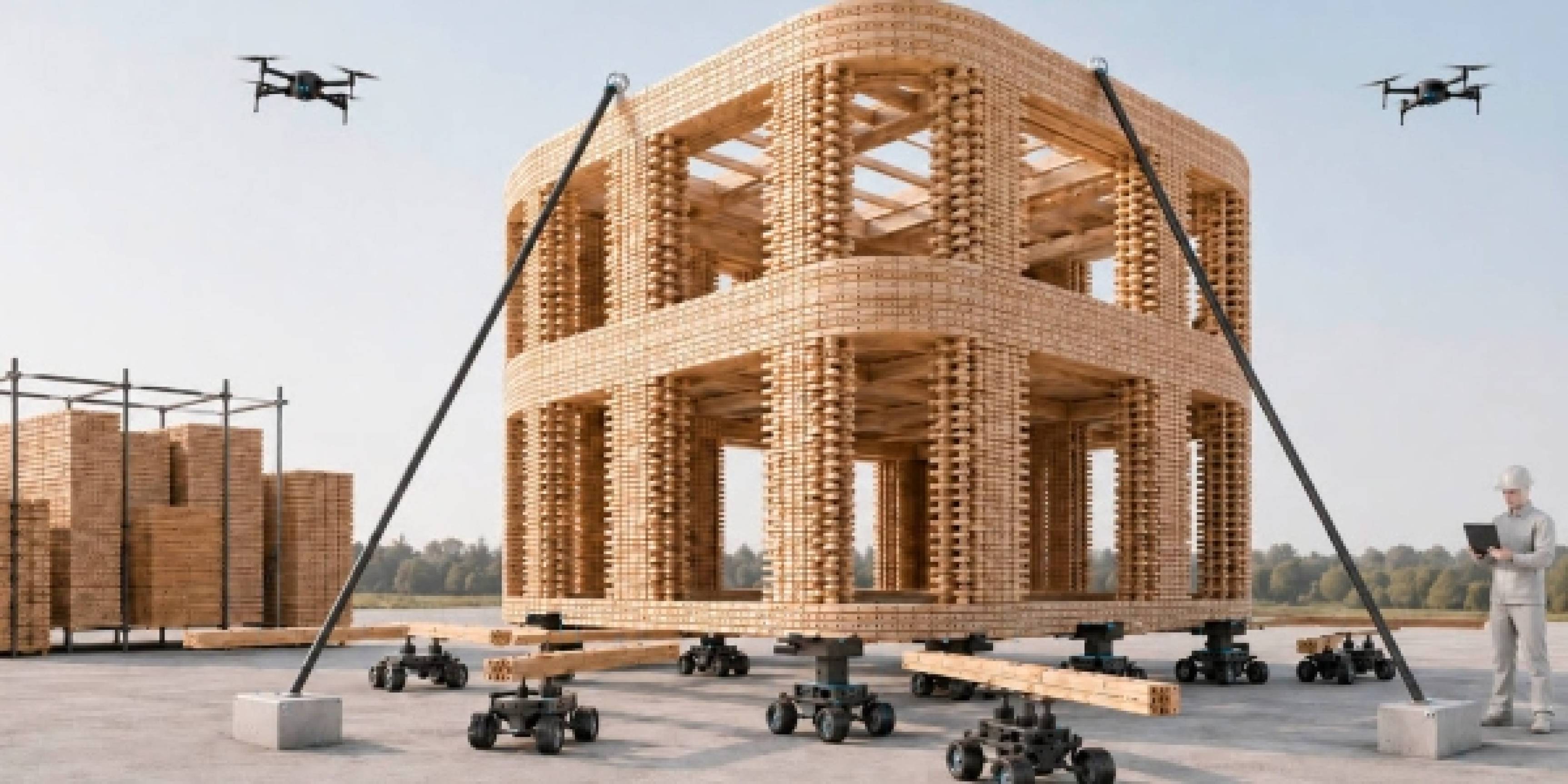 Foster + Partners desarrolla robots para construir edificios de mayor altura