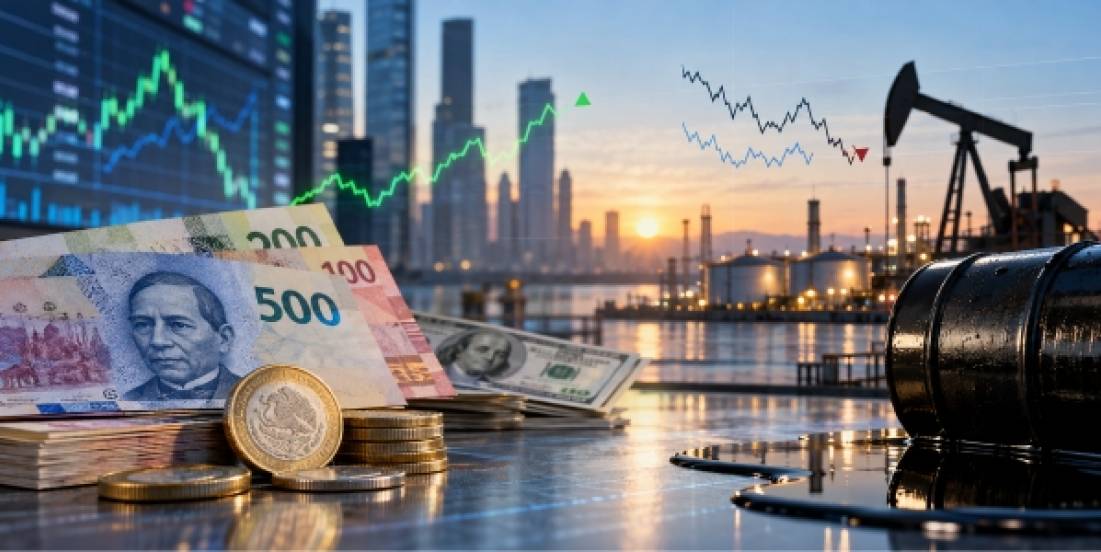 Peso avanza por el real brasileño; precios del petróleo arriba de 100 dólares