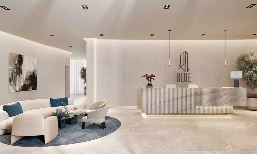 Lobby de Blue by Grupo Bosque Real